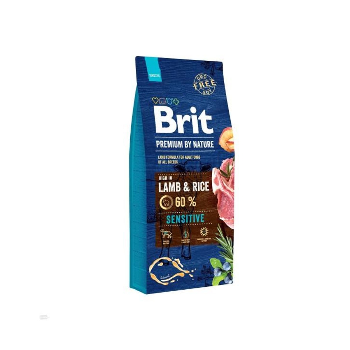 Brit Premium Sensitive sausas maistas šunims su ėriena, 15 kg - 