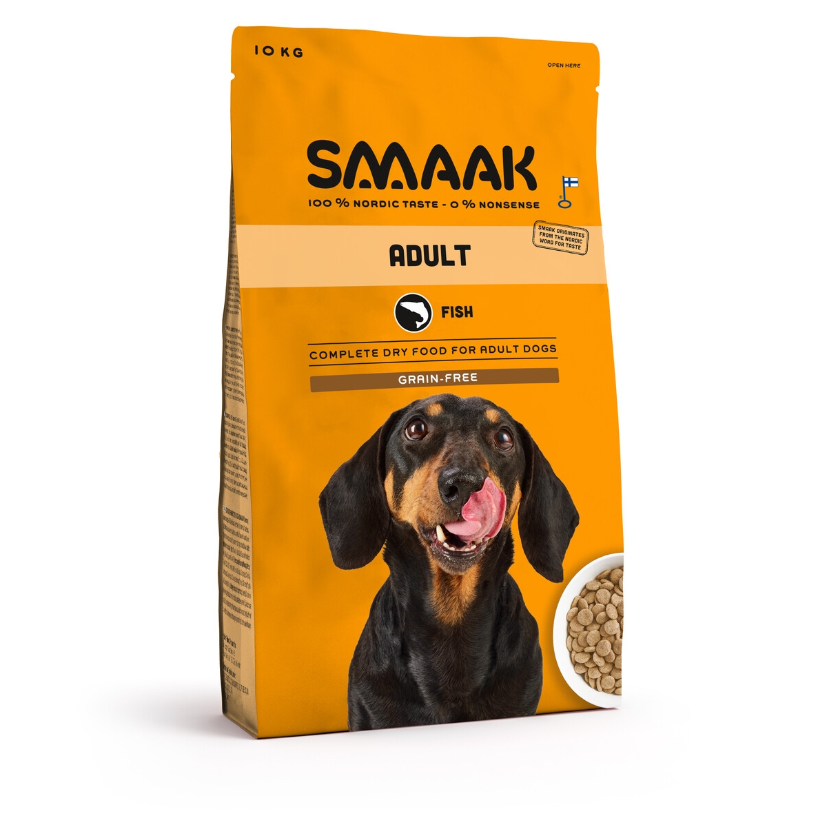 SMAAK sausas maistas suaugusiems šunims be grūdų, su žuvimi, 10kg - 