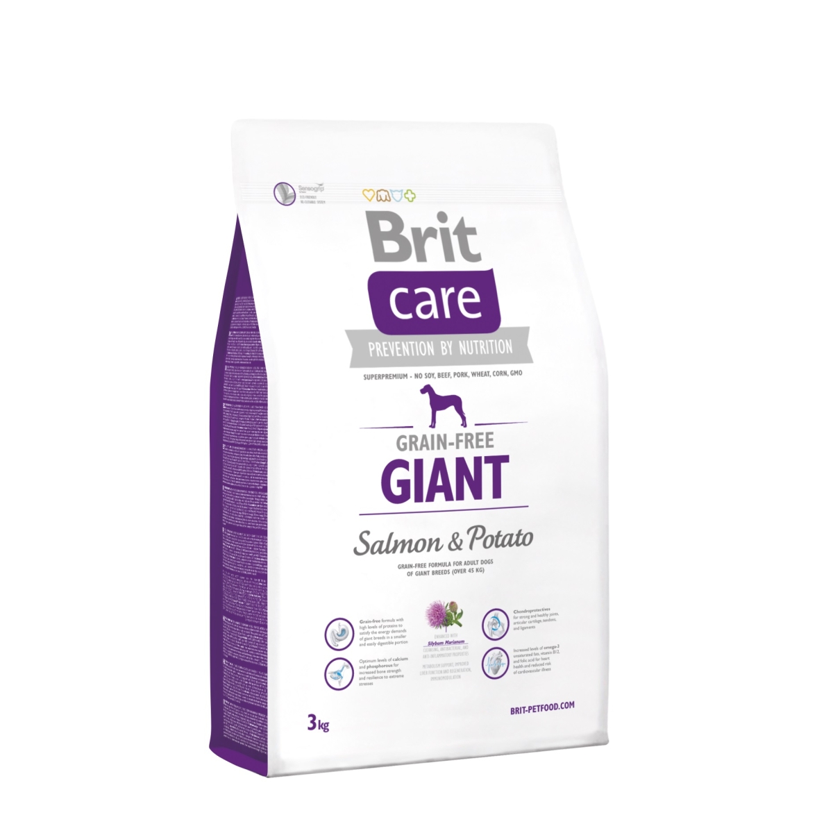 Brit Care giant maistas šunims su lašiša/bulvėmis 3kg - 