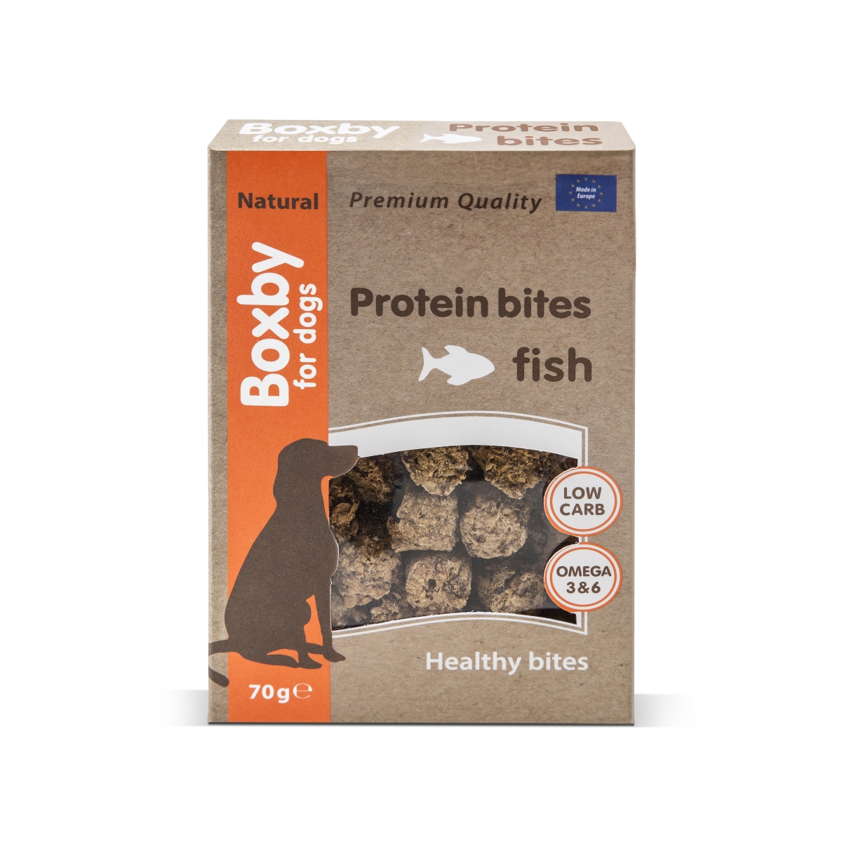 Boxby Protein Bites skanėstas šunims su žuvimi, 70 g - 