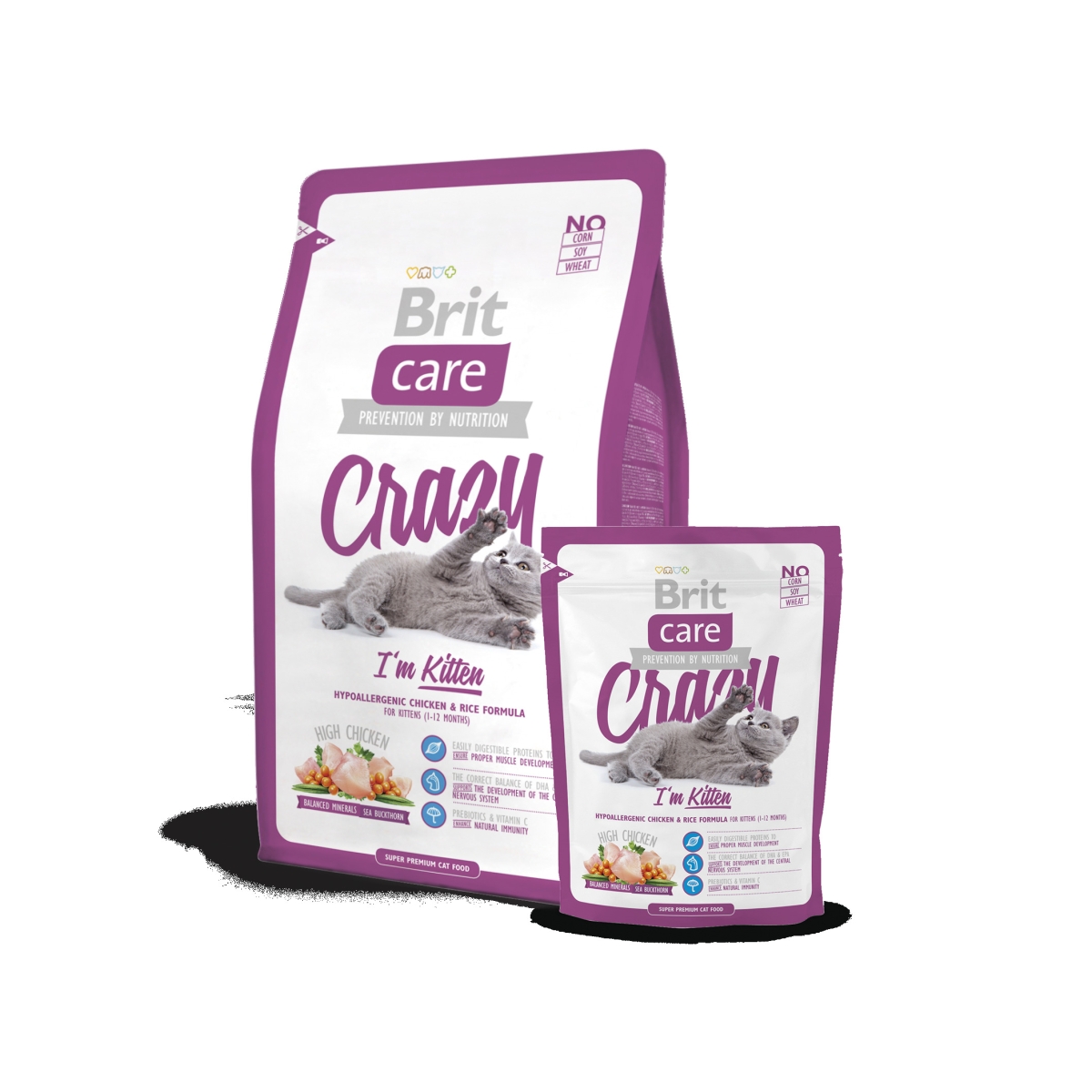 Brit Care crazy sausas maistas kačiukams 0,4kg - 