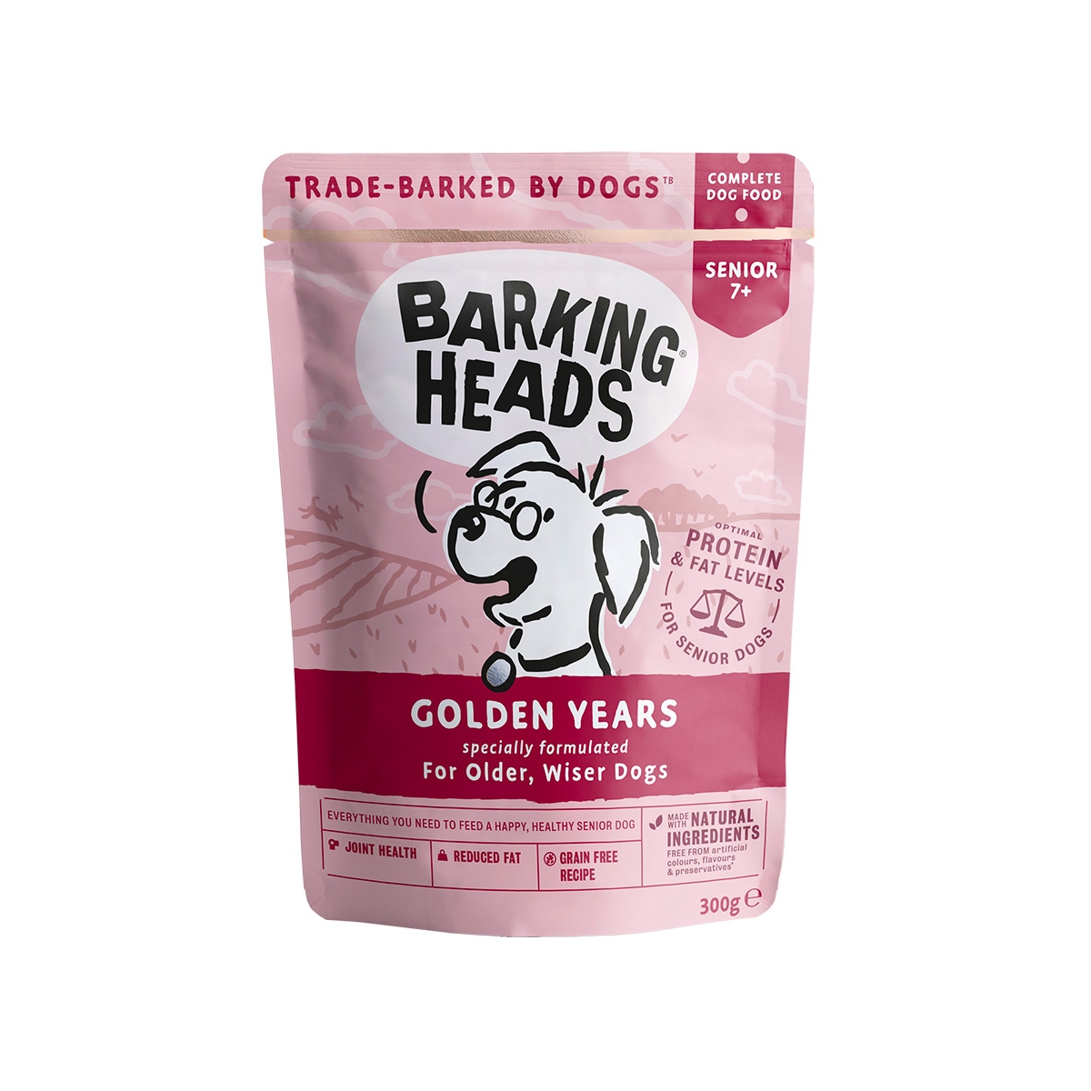 Barking Heads Golden Years konservai šunims senjorams su višt., 300g