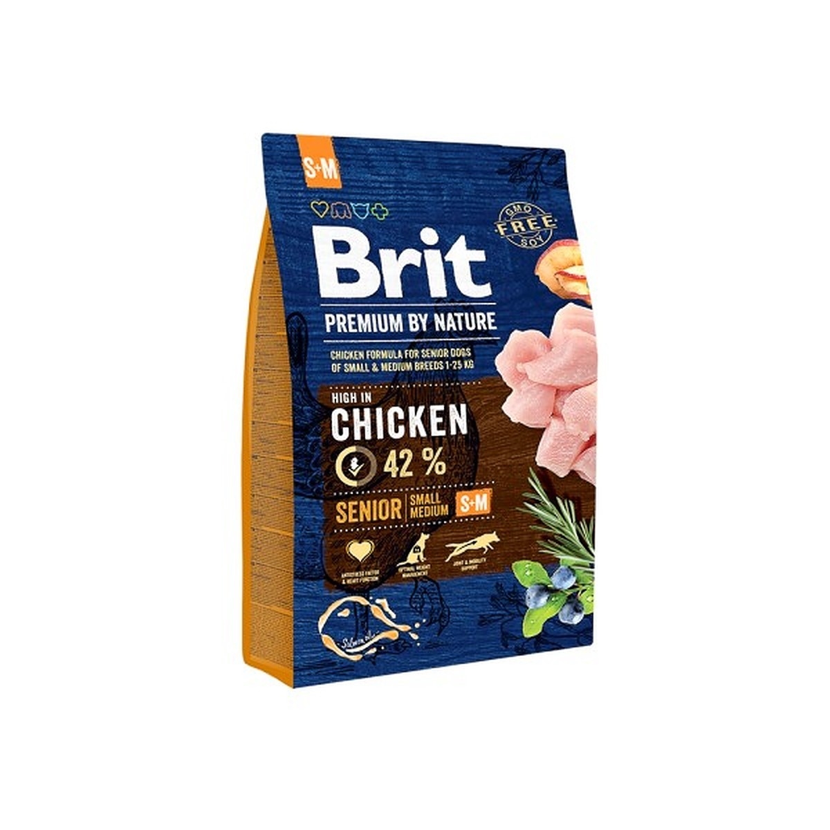 Brit Premium maistas senjorams su vištiena, 3 kg - 