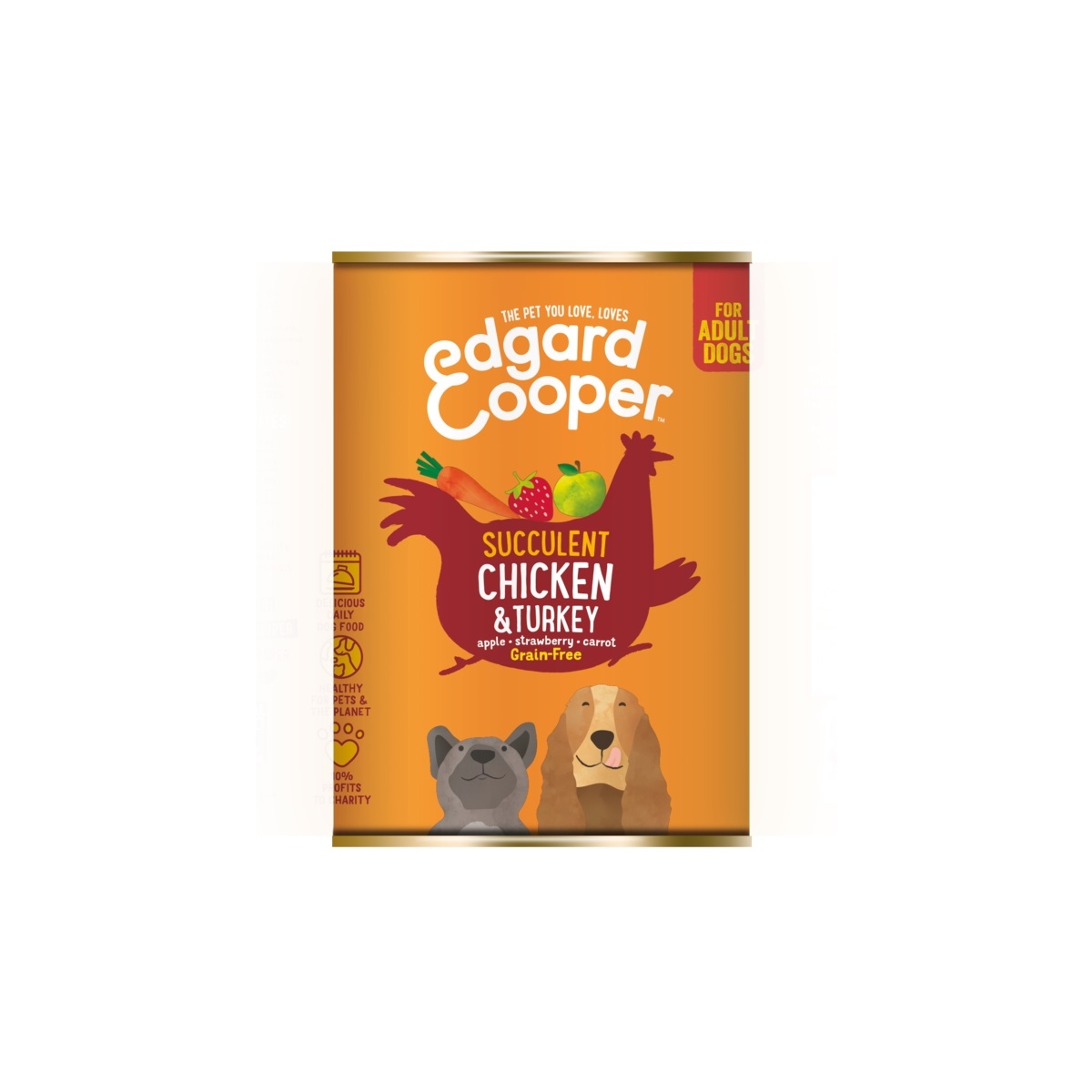 Edgard Cooper konservai šunims, su vištiena ir kalakutiena, 400g -  1