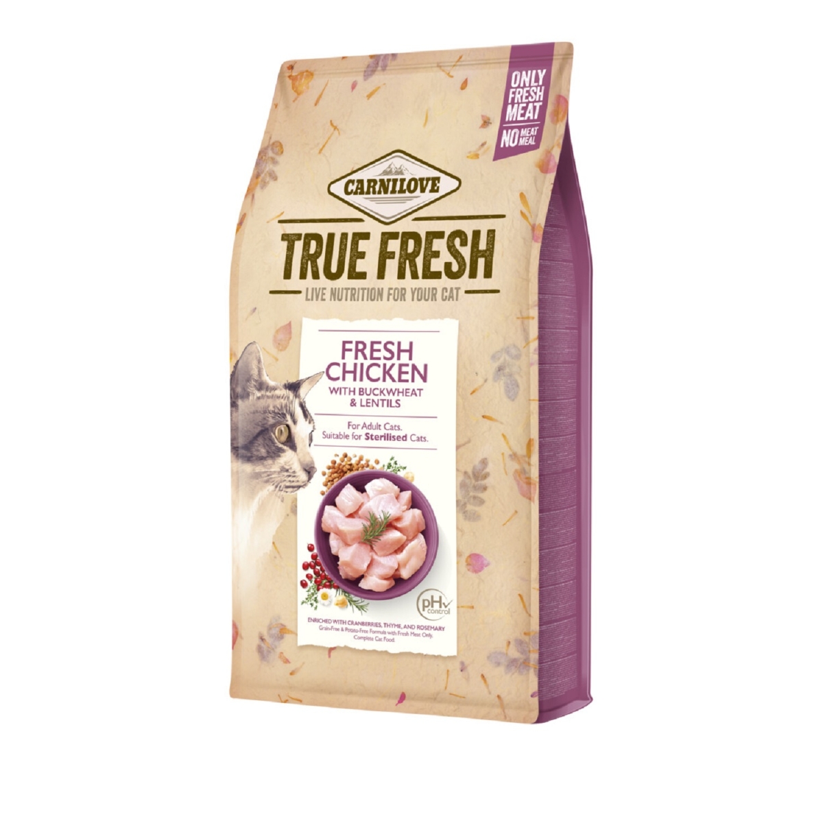 Carnilove True Fresh maistas katėms su vištiena, 340g - 