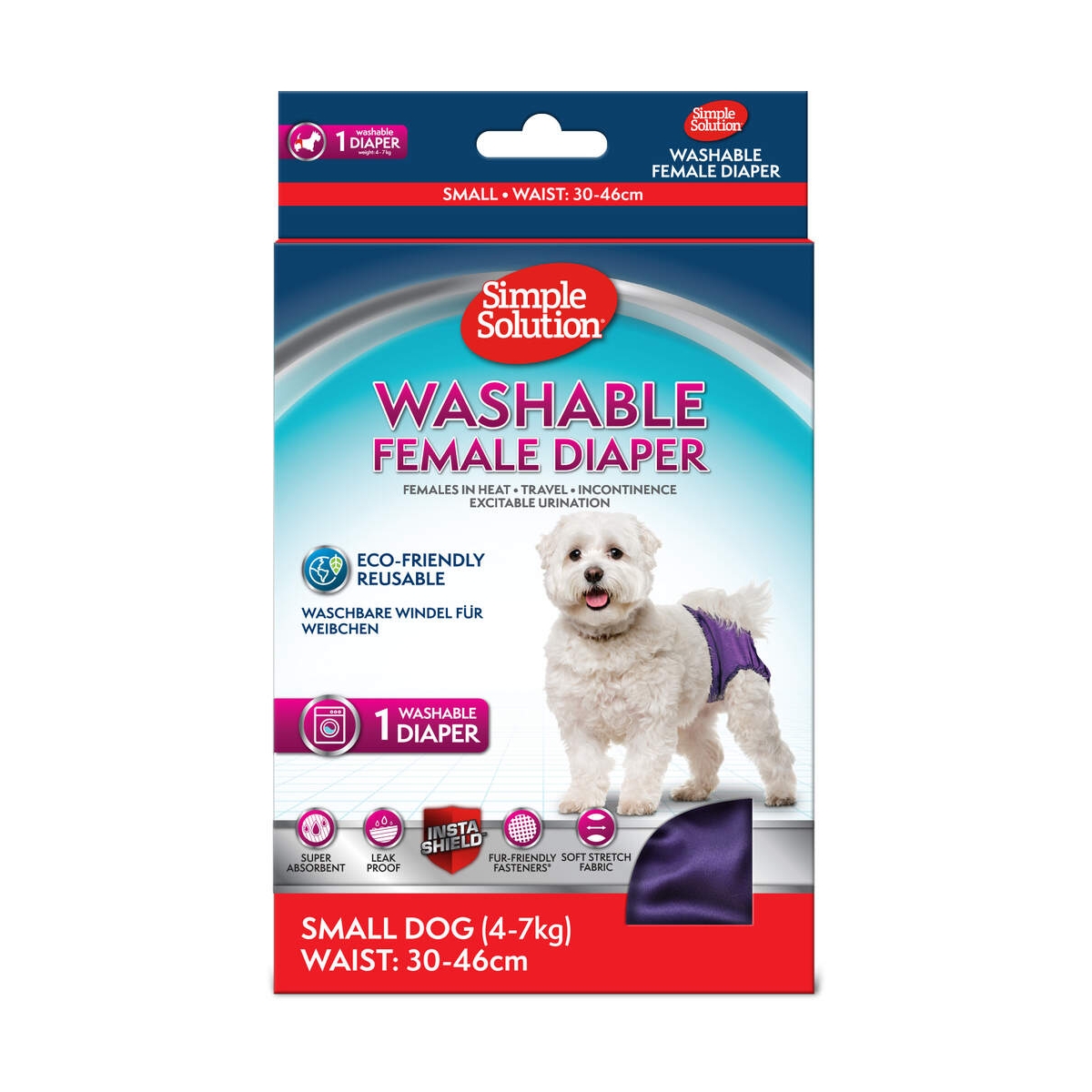 SIMPLESOLUTION PLAUNAMOS SAUSKELNĖS, S DYDIS, VIOLETINĖS SPALVOS - 