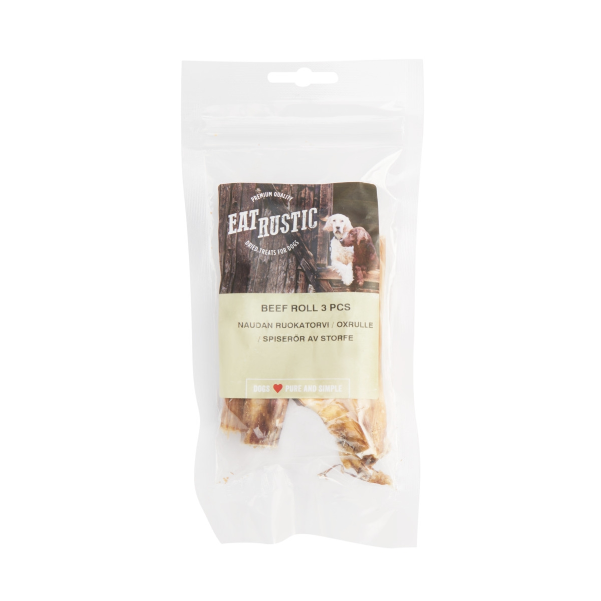 Eat Rustic natūralus skanėstas šunims – jautienos stemplės, 50 g -  1