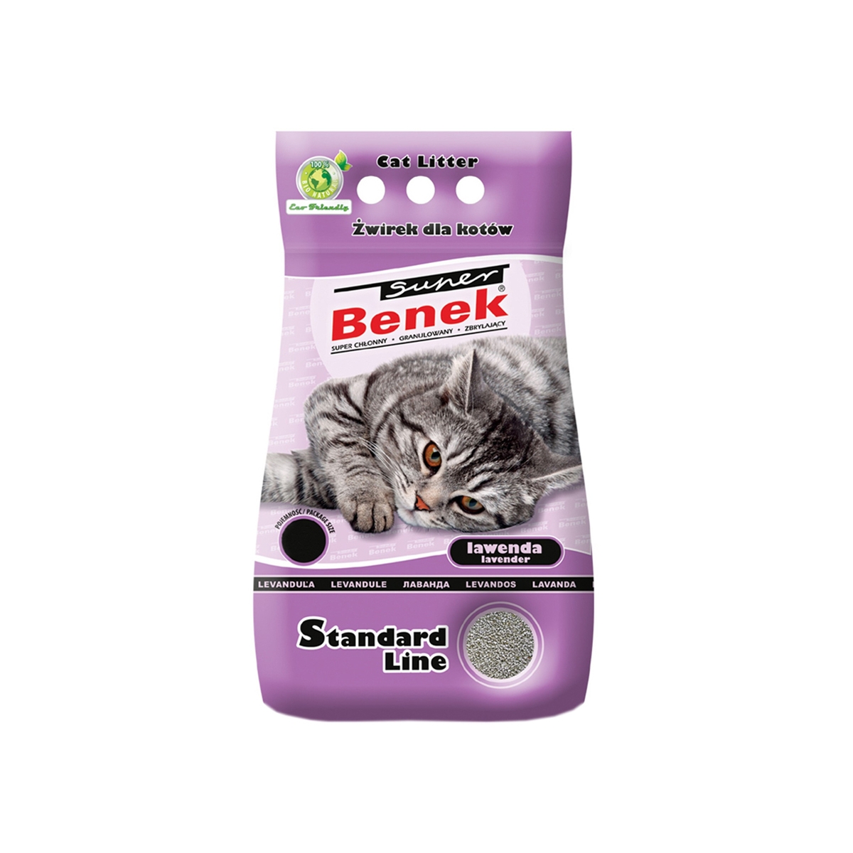 Certech Super Benek Standard levandų kvapo kačių kraikas, 10 l - 