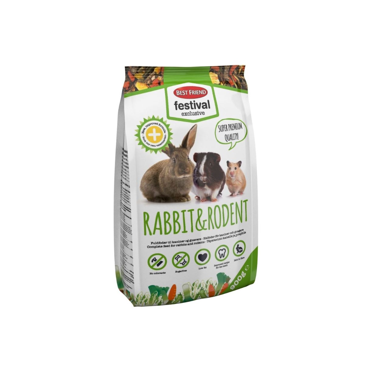 Best Friend Festival maistas graužikams, 900g - 