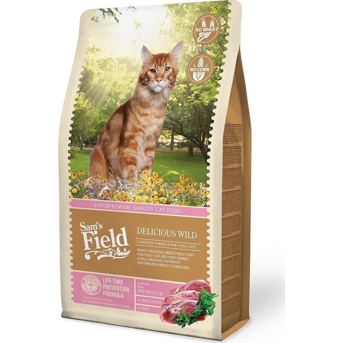 Sam's Field complete delicious wild maistas katėms 400g - 