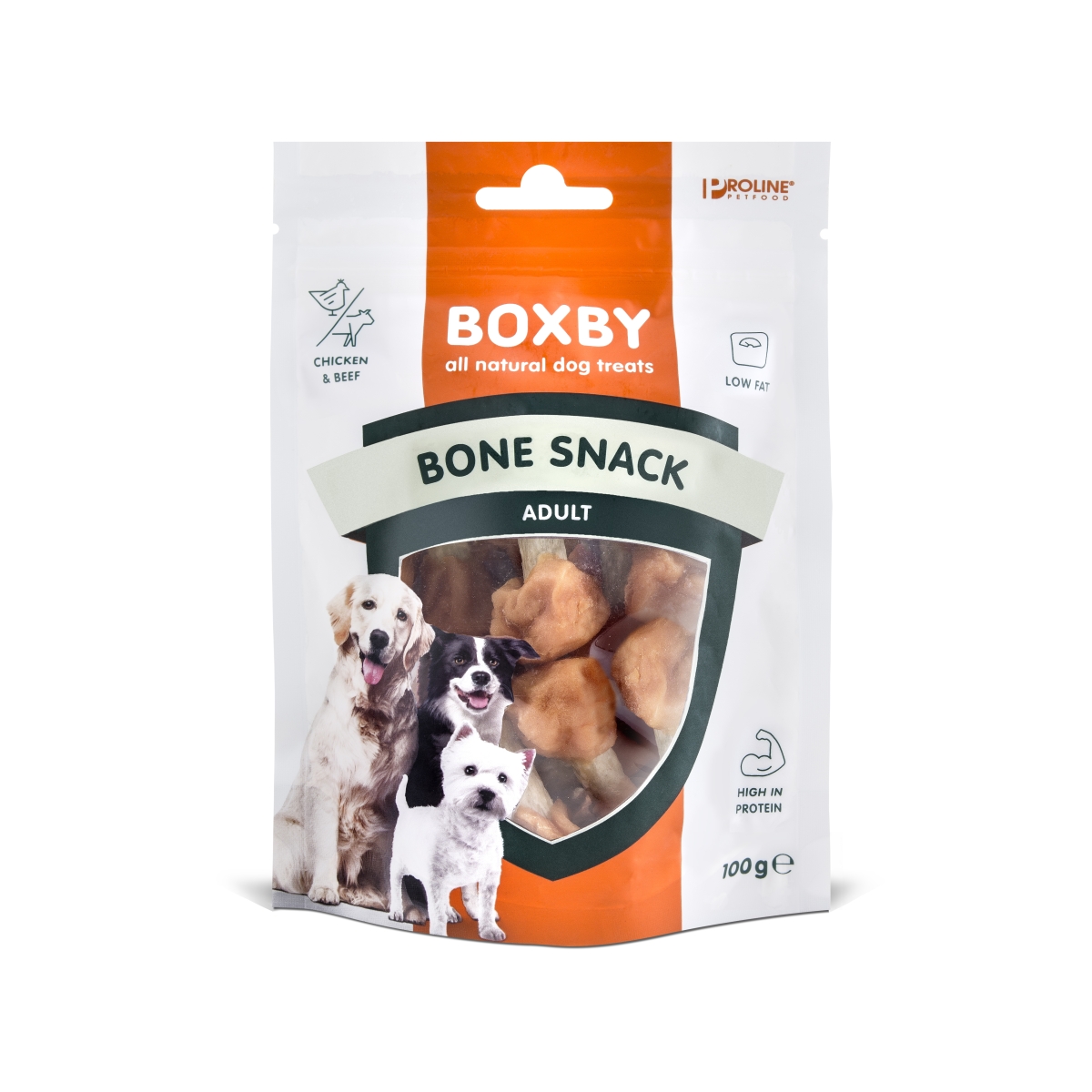 Boxby Bone Snack skanėstas šunims, 100 g - 