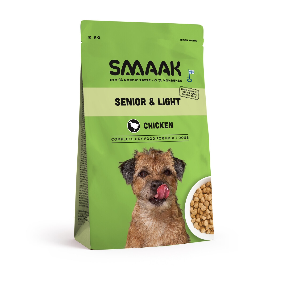 SMAAK sausas maistas senjorams šunims, su vištiena, 2kg - 