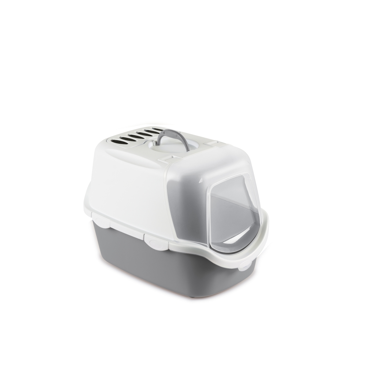 Stefanplast Cathy Easy Clean tualetas katėms, 56x40x40cm, pilka/balta -  1