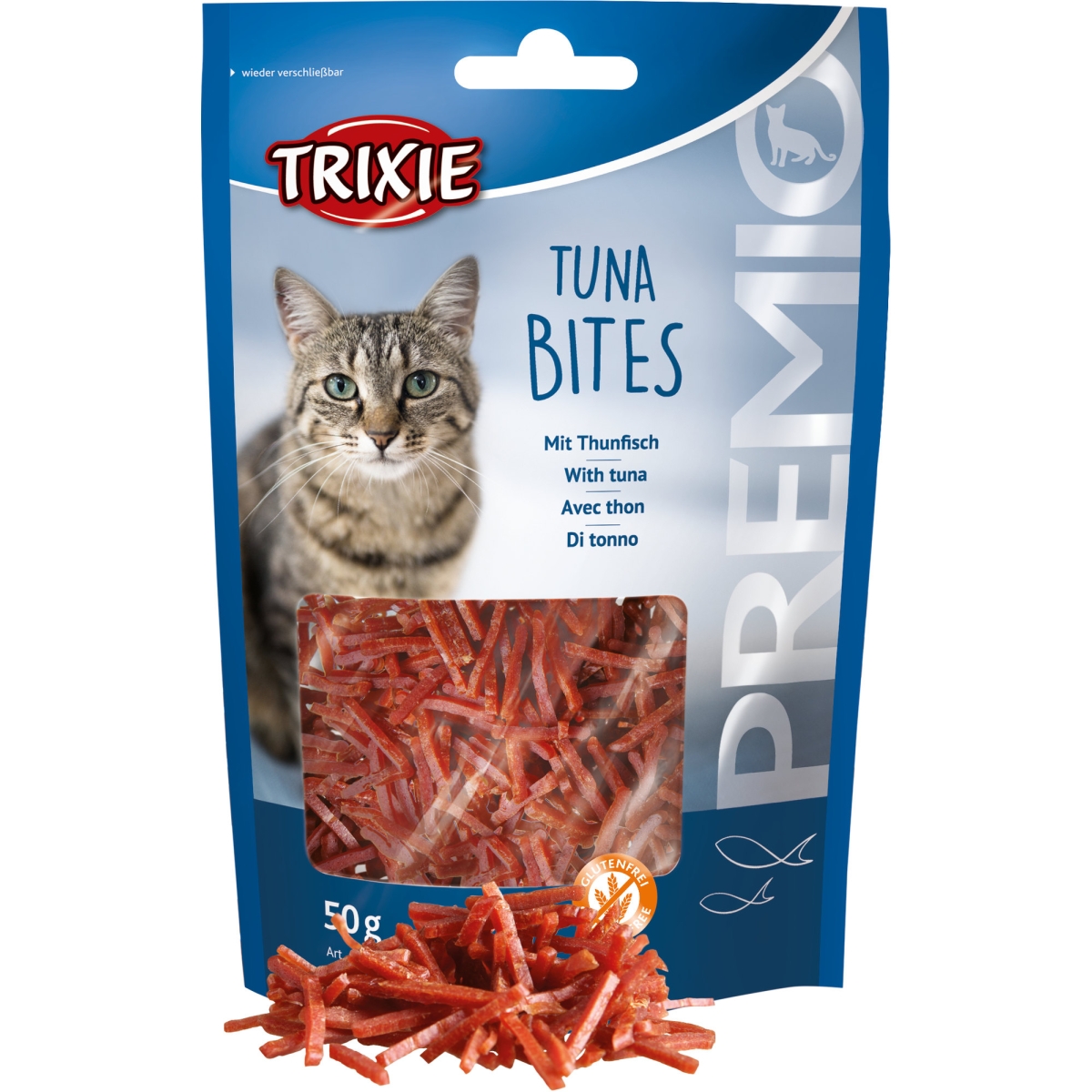 TRIXIE PREMIO SKANĖSTAI KATĖMS TUNO GABALĖLIAI, 50 G - 
