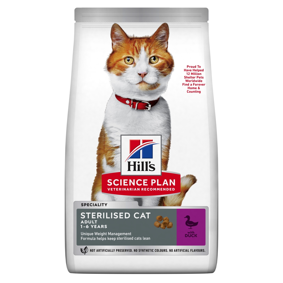 Hill's Sciece Plan Sterilised Cat maistas katėms su antiena, 1,5 kg -  1