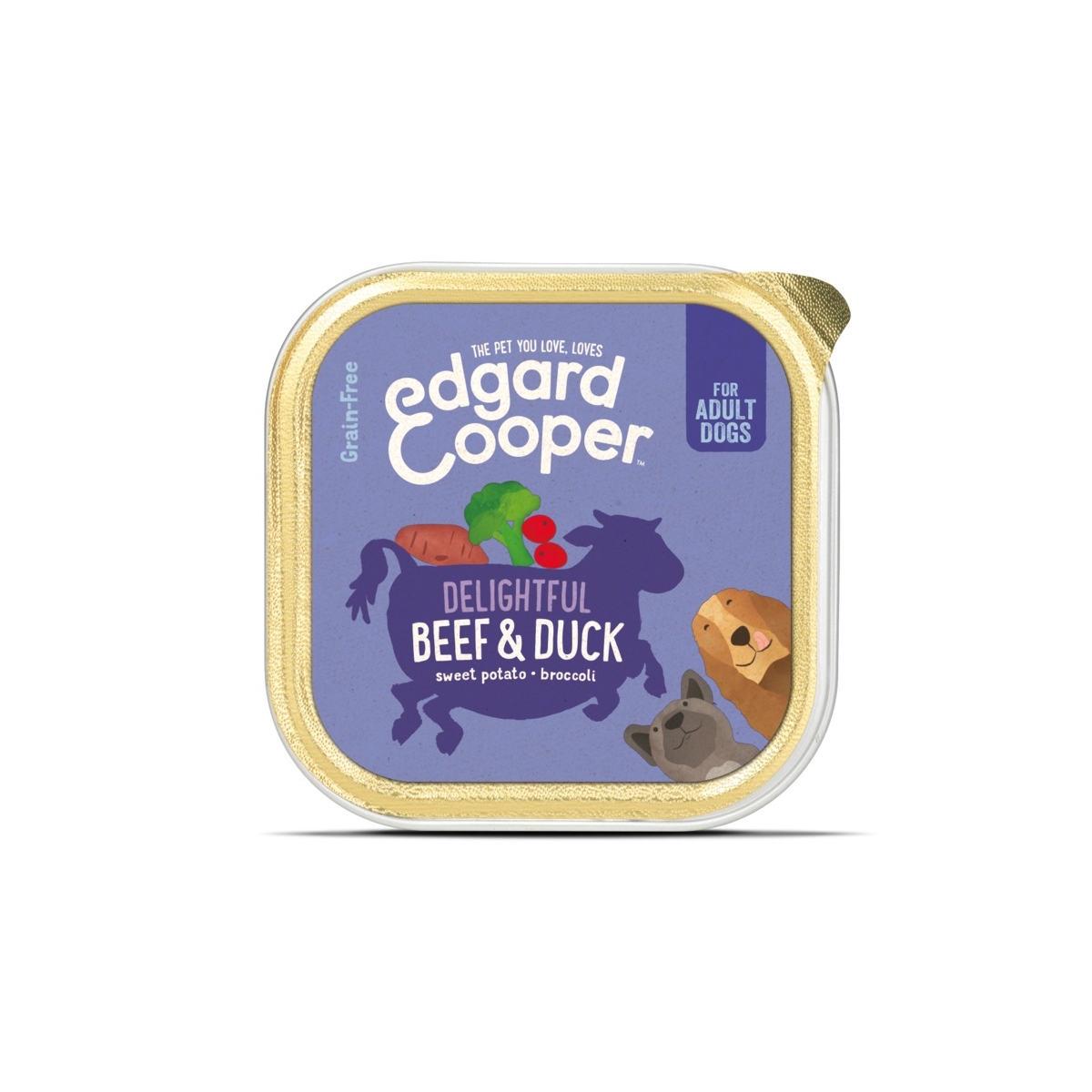 Edgard Cooper konservuotas maistas šunims, su jautiena ir antiena,150g -  1