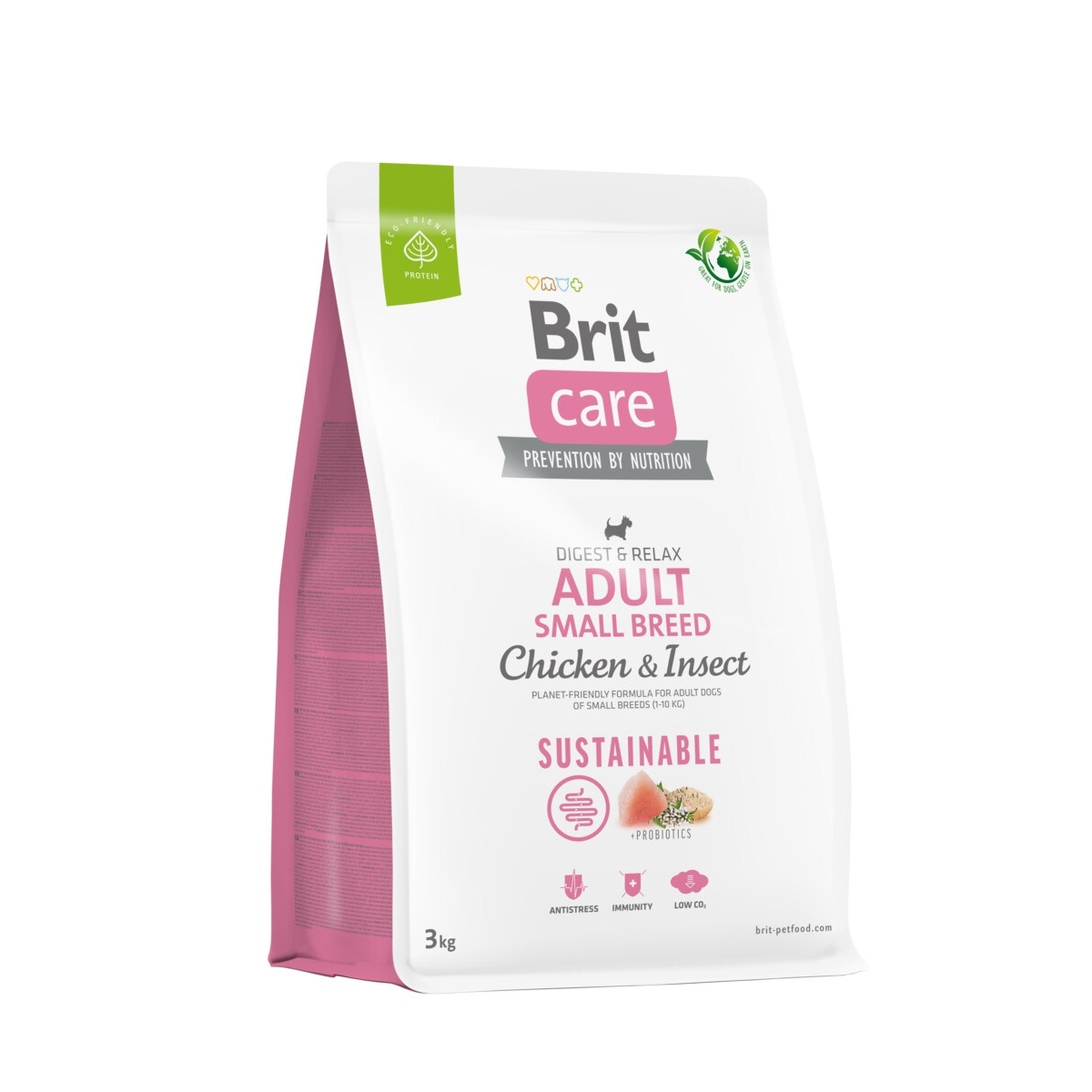 Brit Care maistas mažų veislių šunims su vištiena/vabzdžiai, 3kg - 