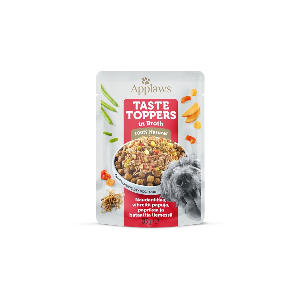 Applaws Taste Toppers pagardas sausam maistui su jautiena, 85 g -  1