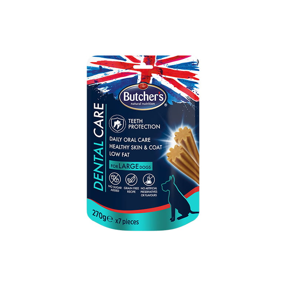 Butcher's Dental Care skanėstai didelių veislių šunims, 270 g -  1