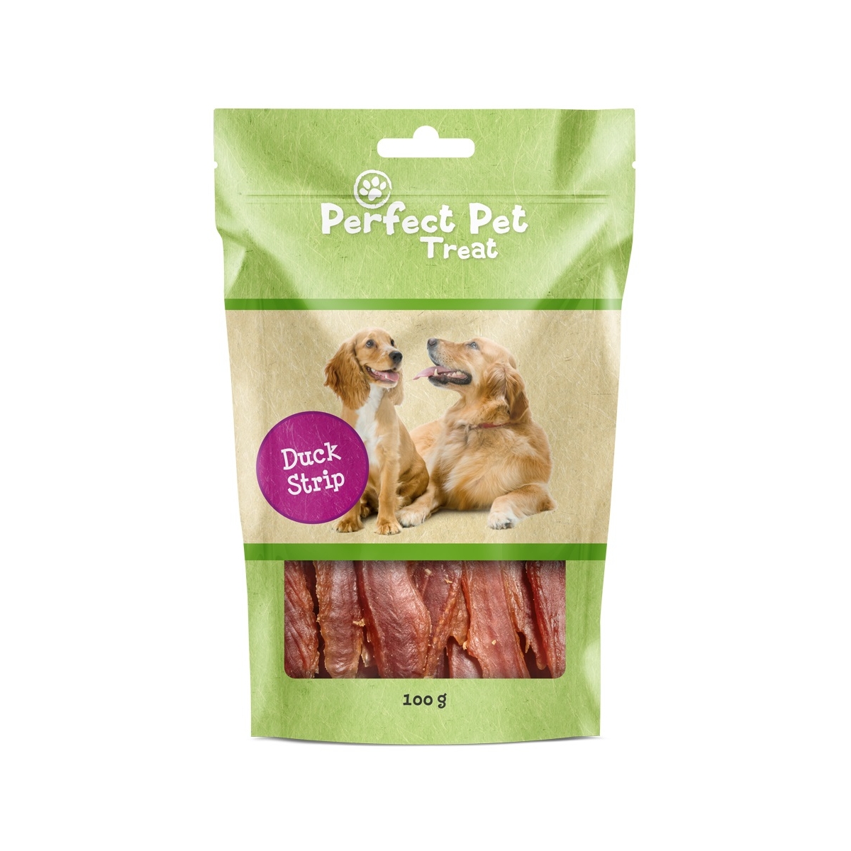 Perfect Pet džiovintos antienos juostelės šunims, 100g - 