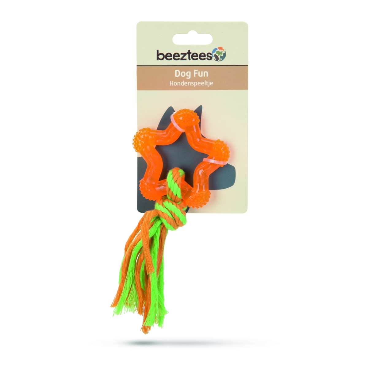 Beeztees žaislas šunims Žvaigždė, 8 cm, oranžinis