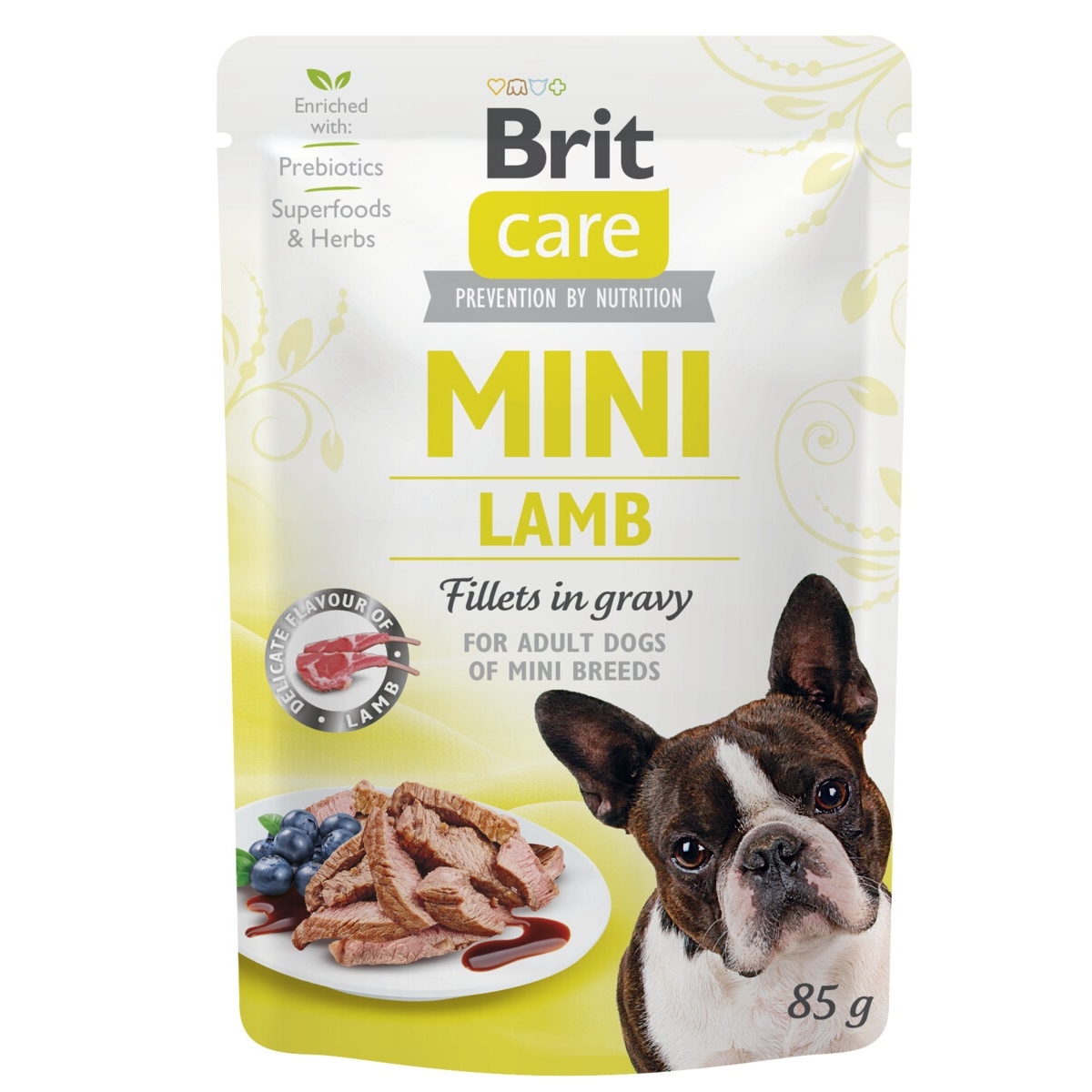 Brit Care Mini šlapias maistas mažų veislių šunims su ėriena, 85g - 