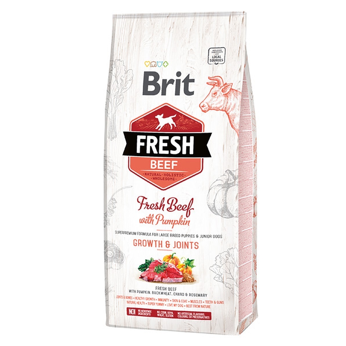Brit Fresh sausas maistas šuniukams su jaut., 12kg - 