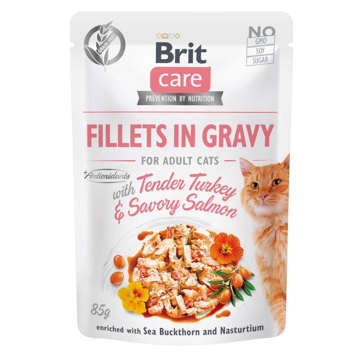 Brit Care konservai katėms su kalakut. ir lašiša, 85g - 