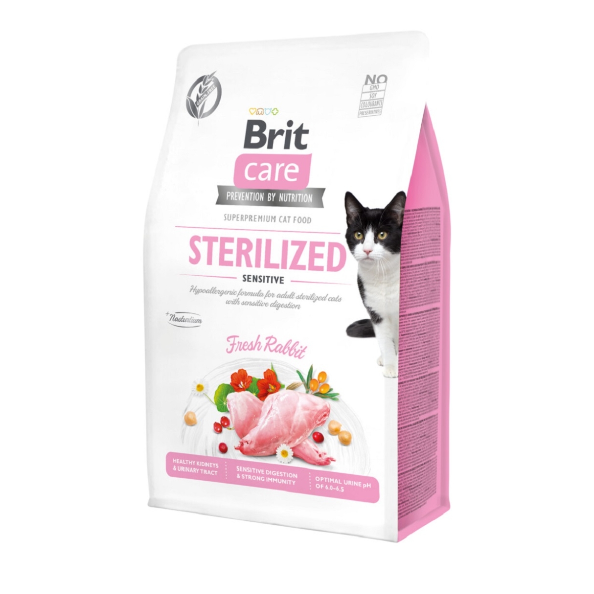 Brit Care sausas maistas sterilizuotoms katėms, su triušiena, 400g - 