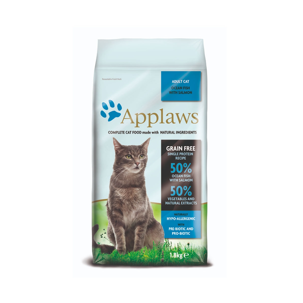 Applaws Adult Cat sausas maistas katėms su lašiša, 1,8 kg
