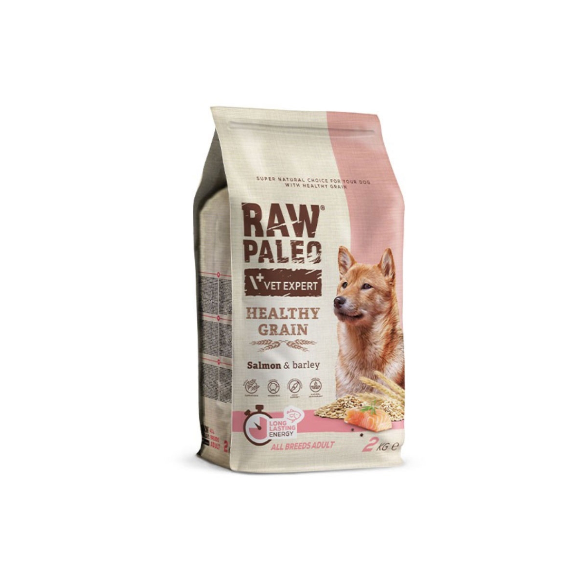 Raw Paleo Healthy Grain Adult sausas maistas šunims su lašiša, 2 kg -  1