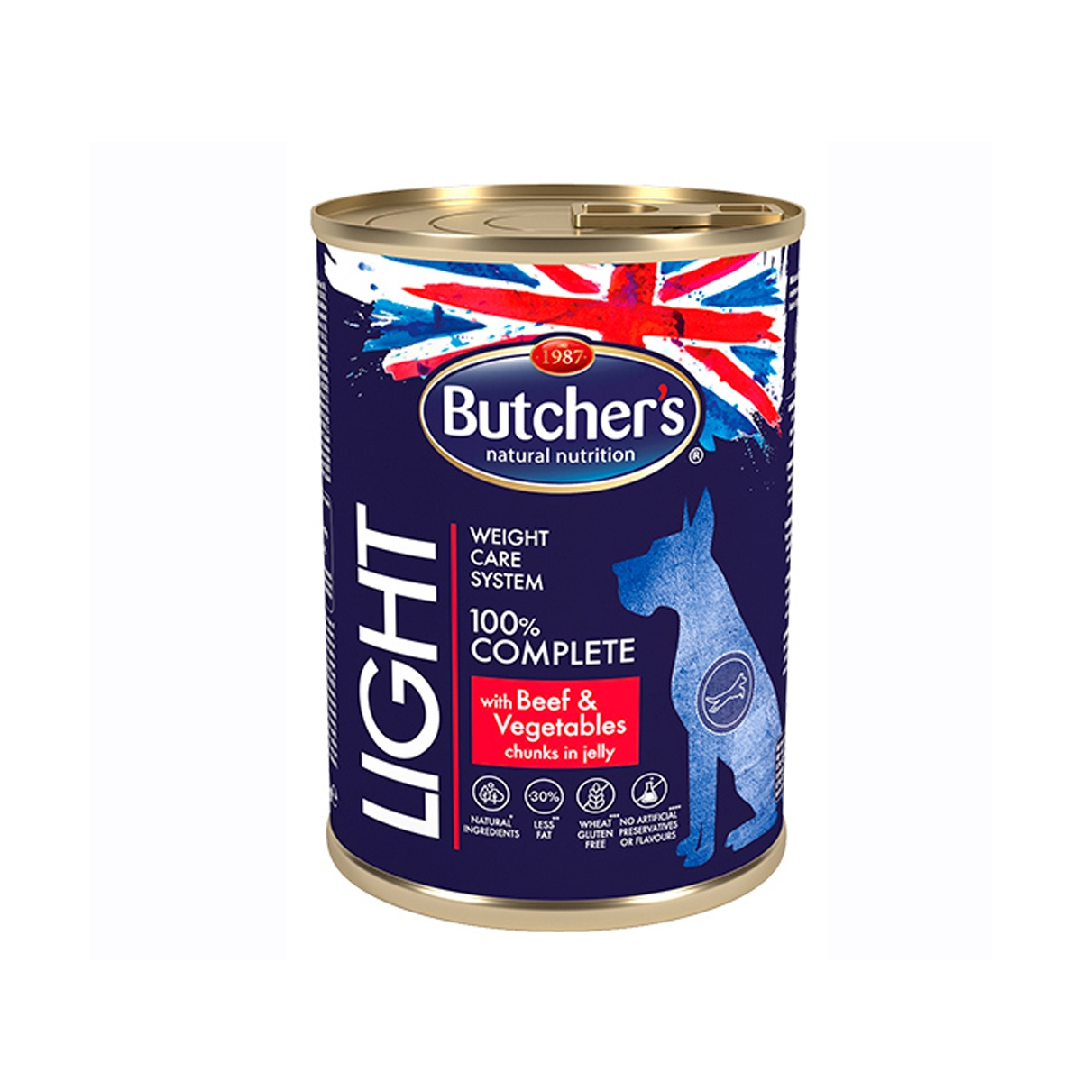 Butcher's Light jautienos ir daržovių konservai šunims, 400 g - 