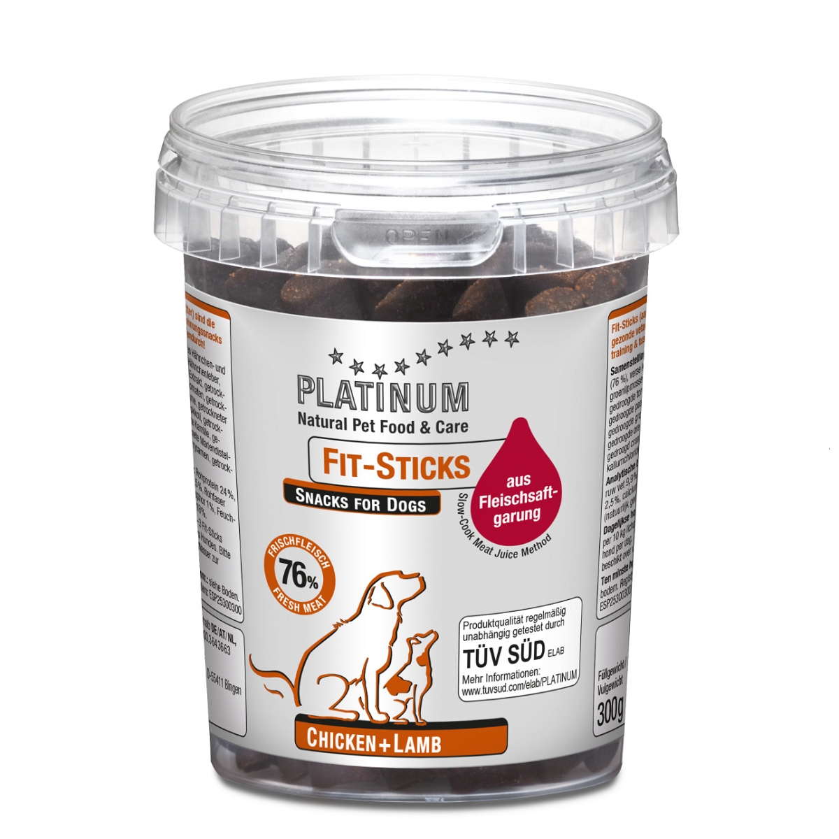 Platinum Fit-Sticks skanėstai šunims su vištiena ir ėriena, 300 g -  1