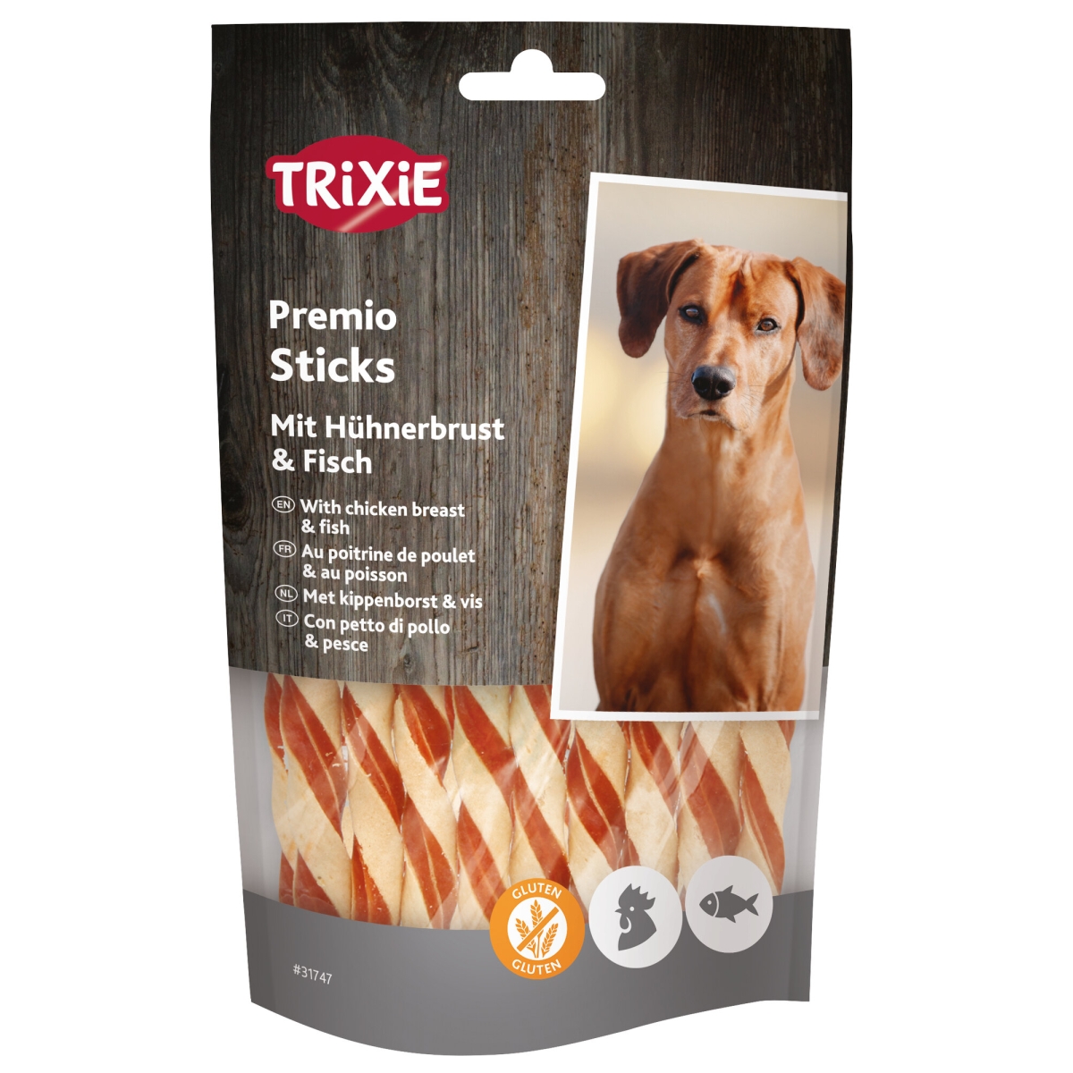 Trixie „Premio“ vištienos ir žuvies lazdelės šunims, 50 g - 