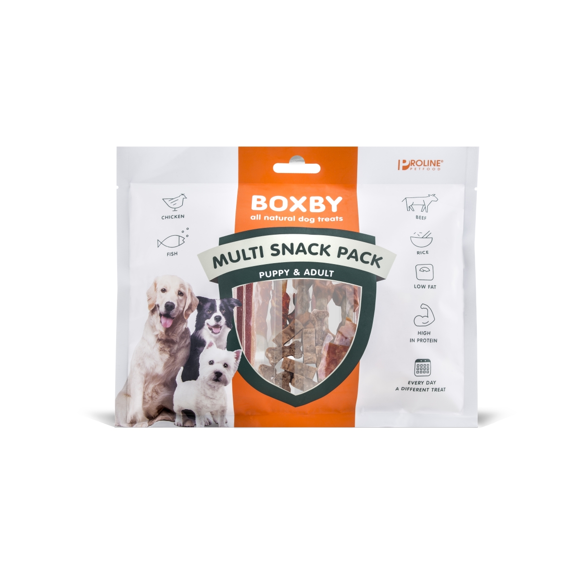 Boxby Multi Snack Pack skanėstai šunims, 6 X 25 g - 