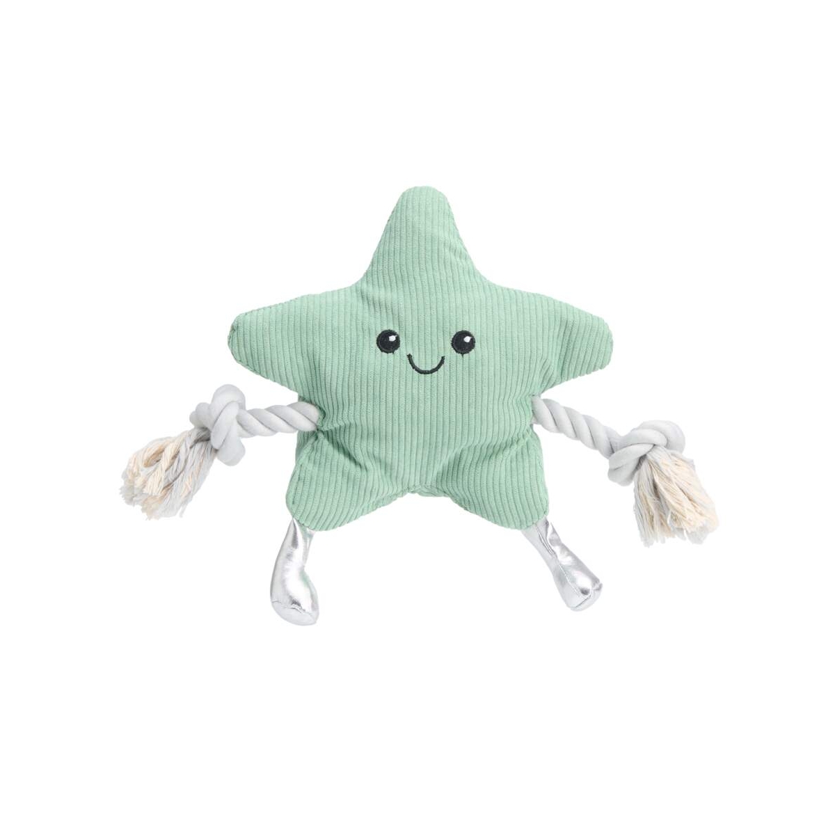 Little & Bigger žaislas šunims žvaigždė su virvele, žalia - 