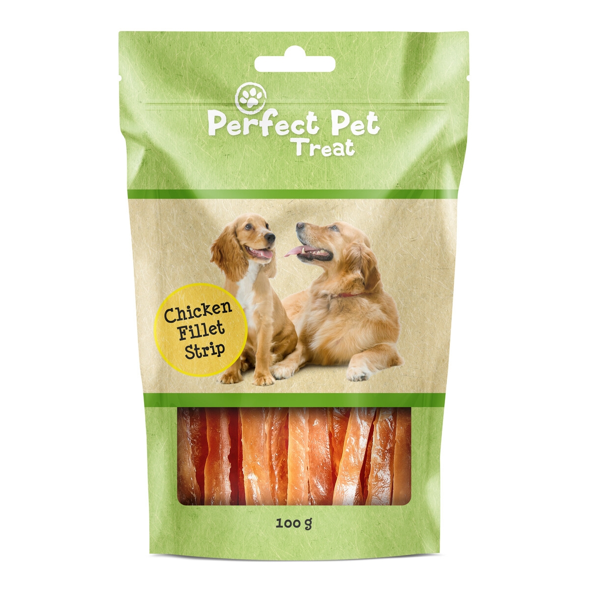 Perfect Pet džiovintos vištienos juostelės šunims, 100g - 