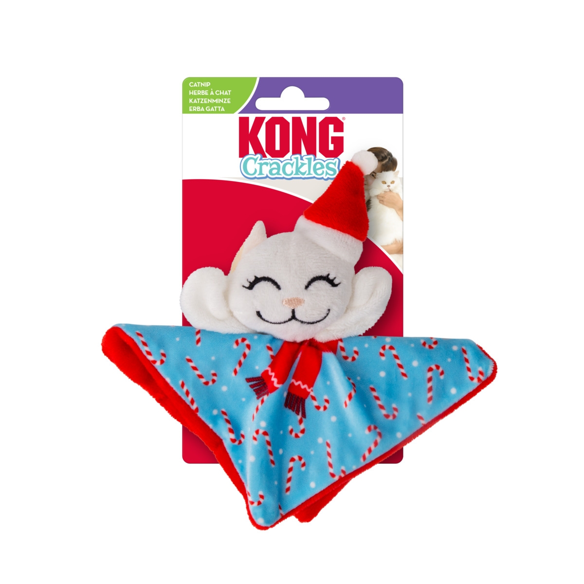 KONG Holiday Santa Kitty traškantis žaislas katėms - 
