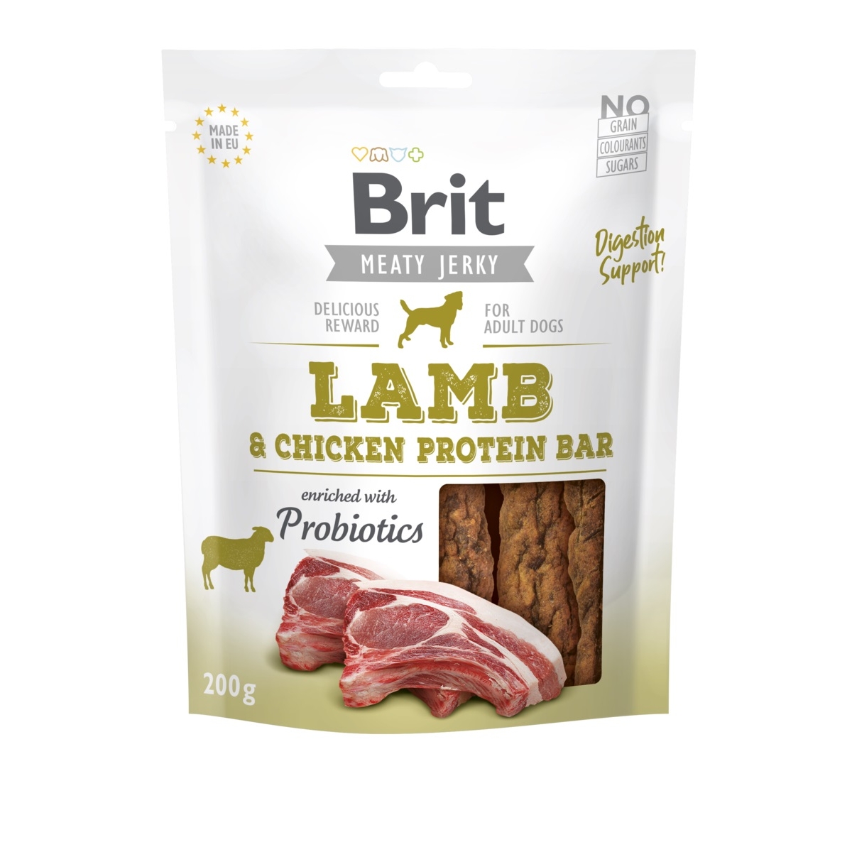 BRIT CARE KOERA MAIUS JERKY PROTEIN BAR LAMMAS 200G* - 