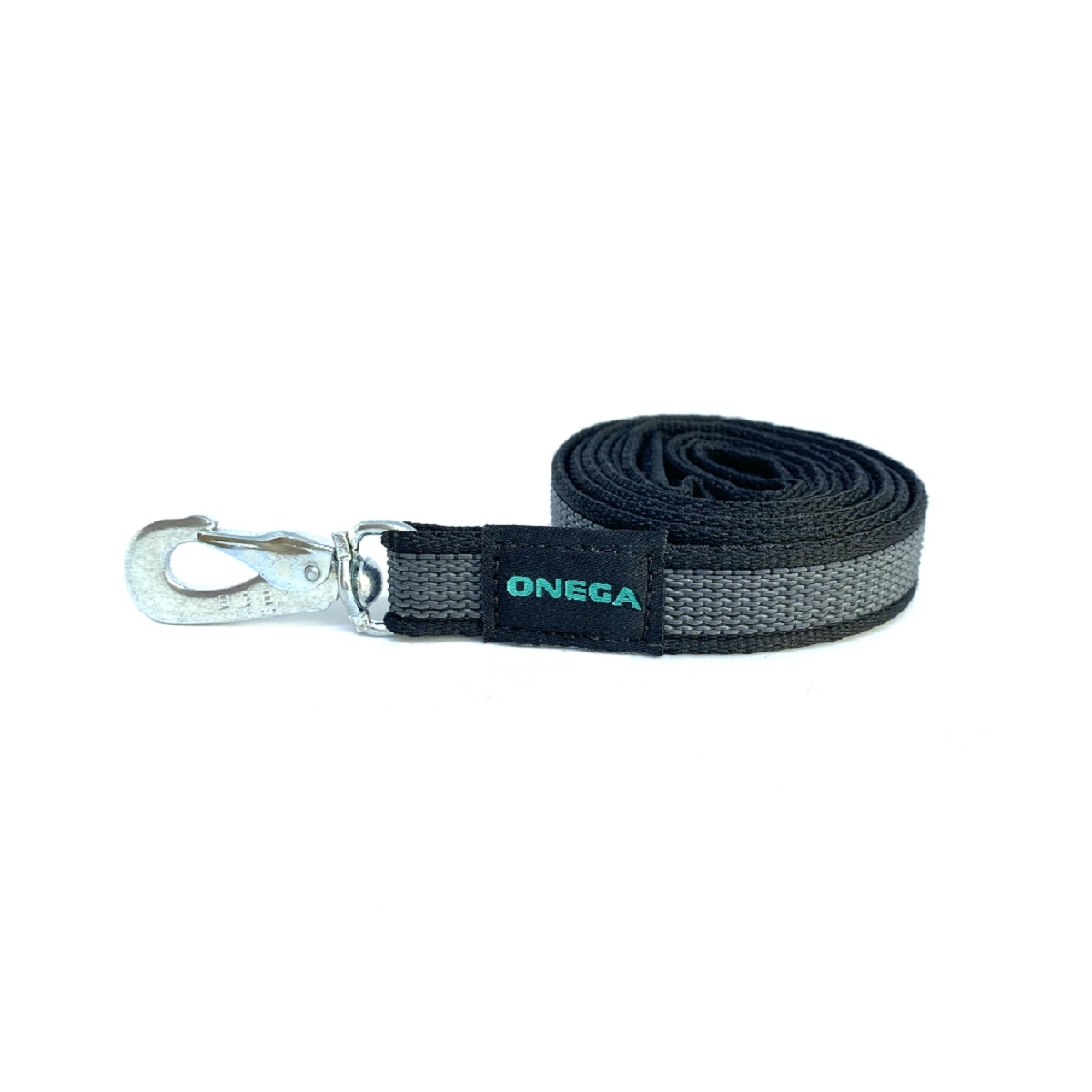 Onega gumuotas nailono pavadėlis šuniui 20mm/1,5m pilkas - 