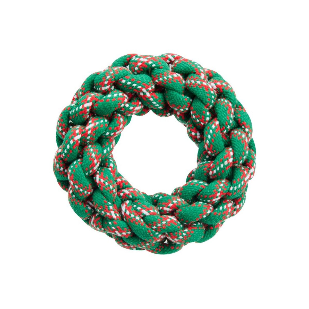 Little & Bigger kalėdinis šunų žaislas iš pintos virvės - 