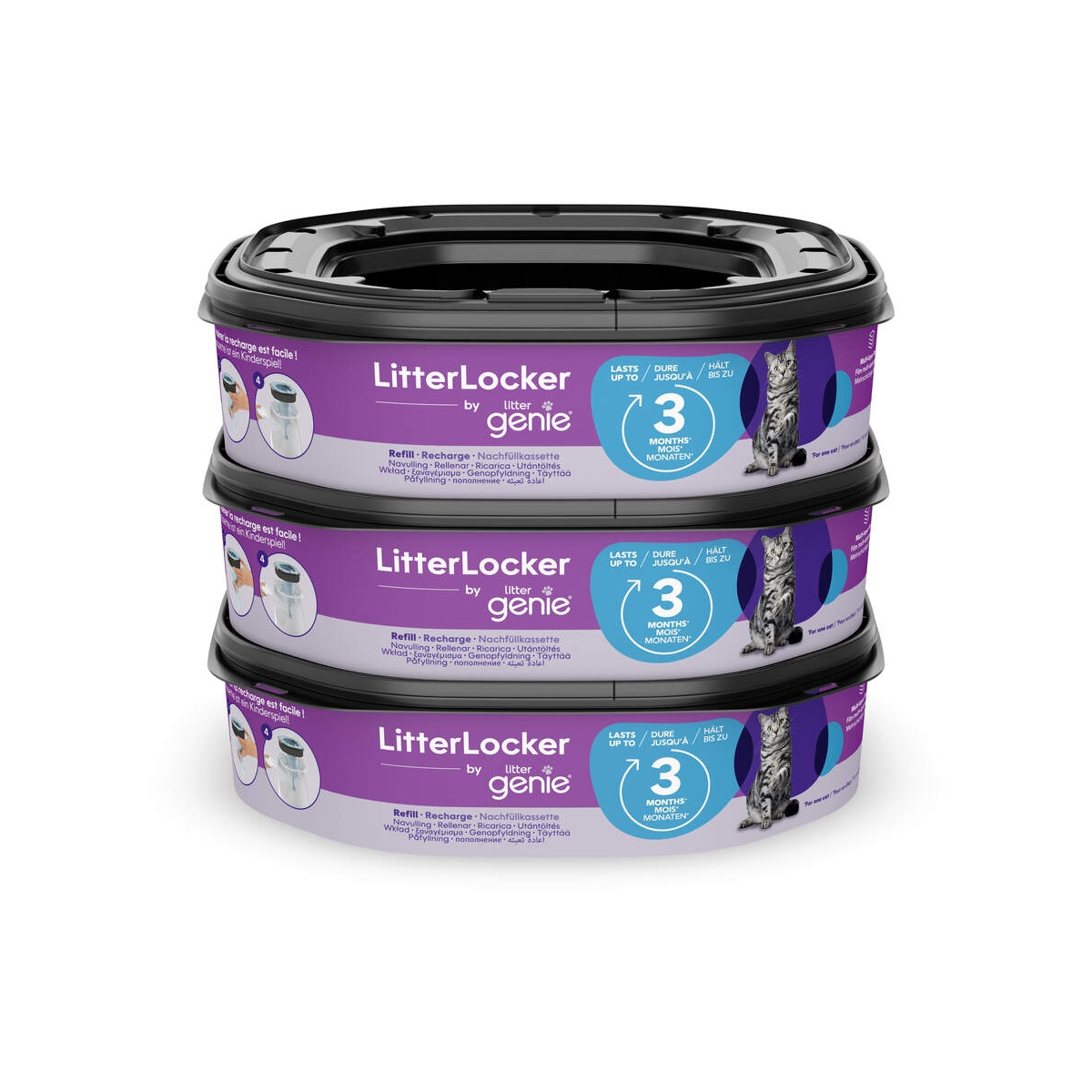 LITTERLOCKER GENIE PAPILDYMAS, 6 M, 3 VNT - 