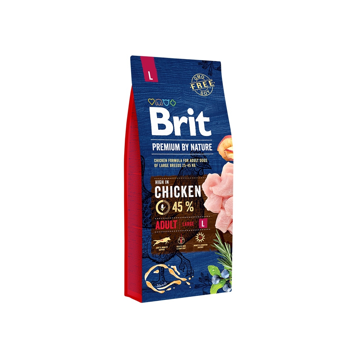 Brit Premium Adult Large sausas maistas šunims su vištiena, 15 kg - 