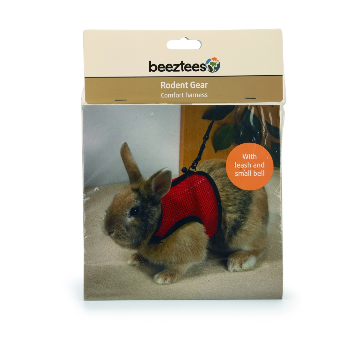 Beeztees Comfort petnešos graužikams, XL, raudonos - 
