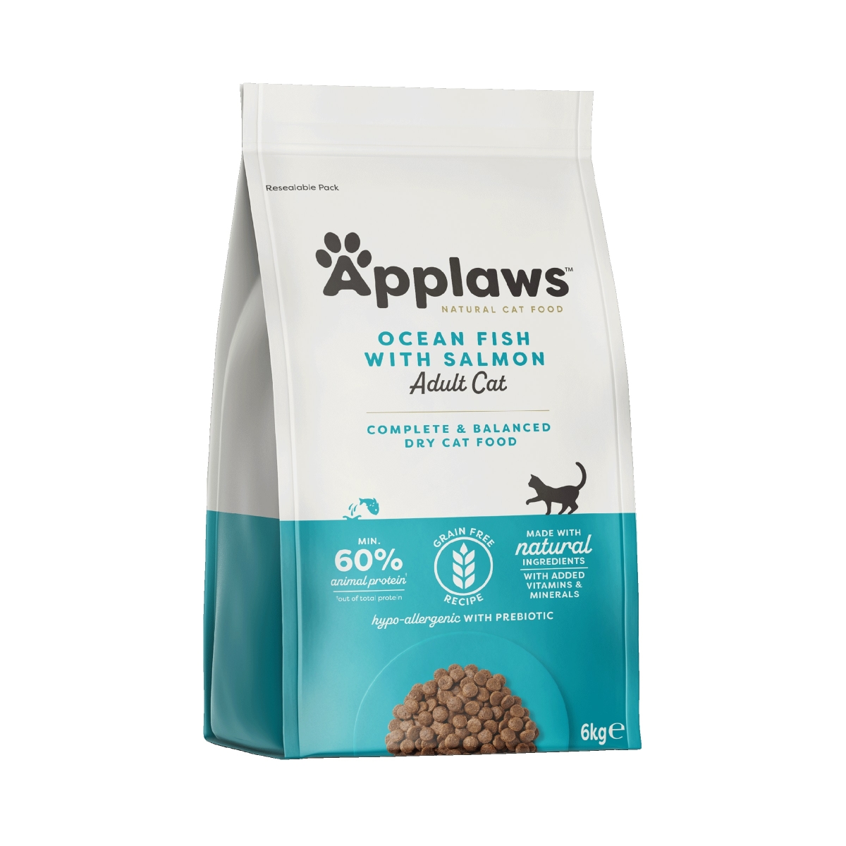 Applaws Adult Cat sausas maistas katėms su lašiša, 6 kg - 