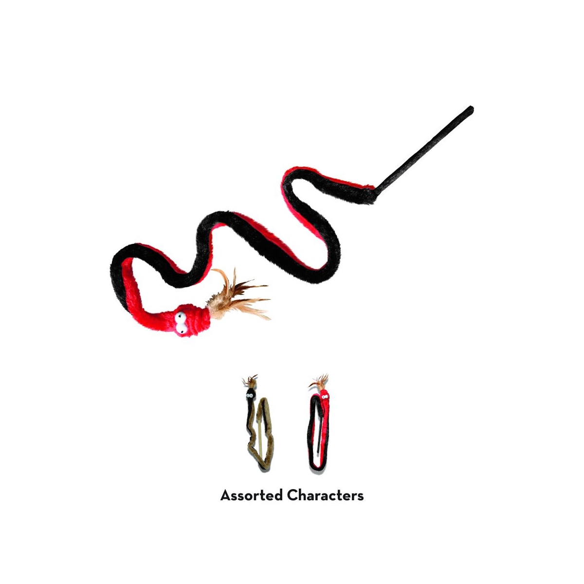 KONG Teaser Snake žaislas katėms, 30 cm, įv. spalvų -  1