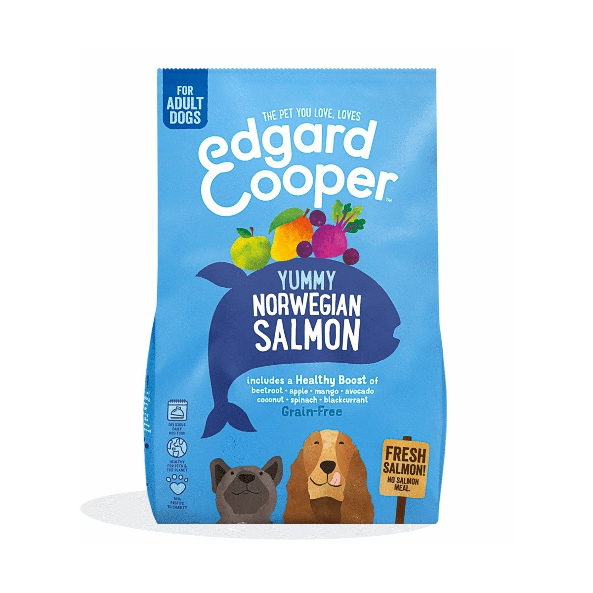 Edgard Cooper maistas šunims su Norvegijos lašiša, 7 kg