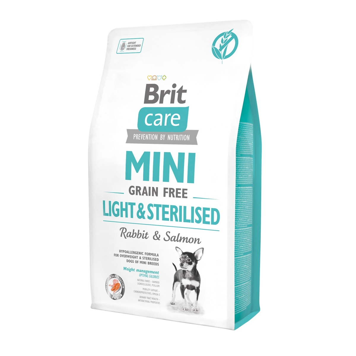 Brit Care mini light&sterilised begrūdis maistas šunims 2kg - 