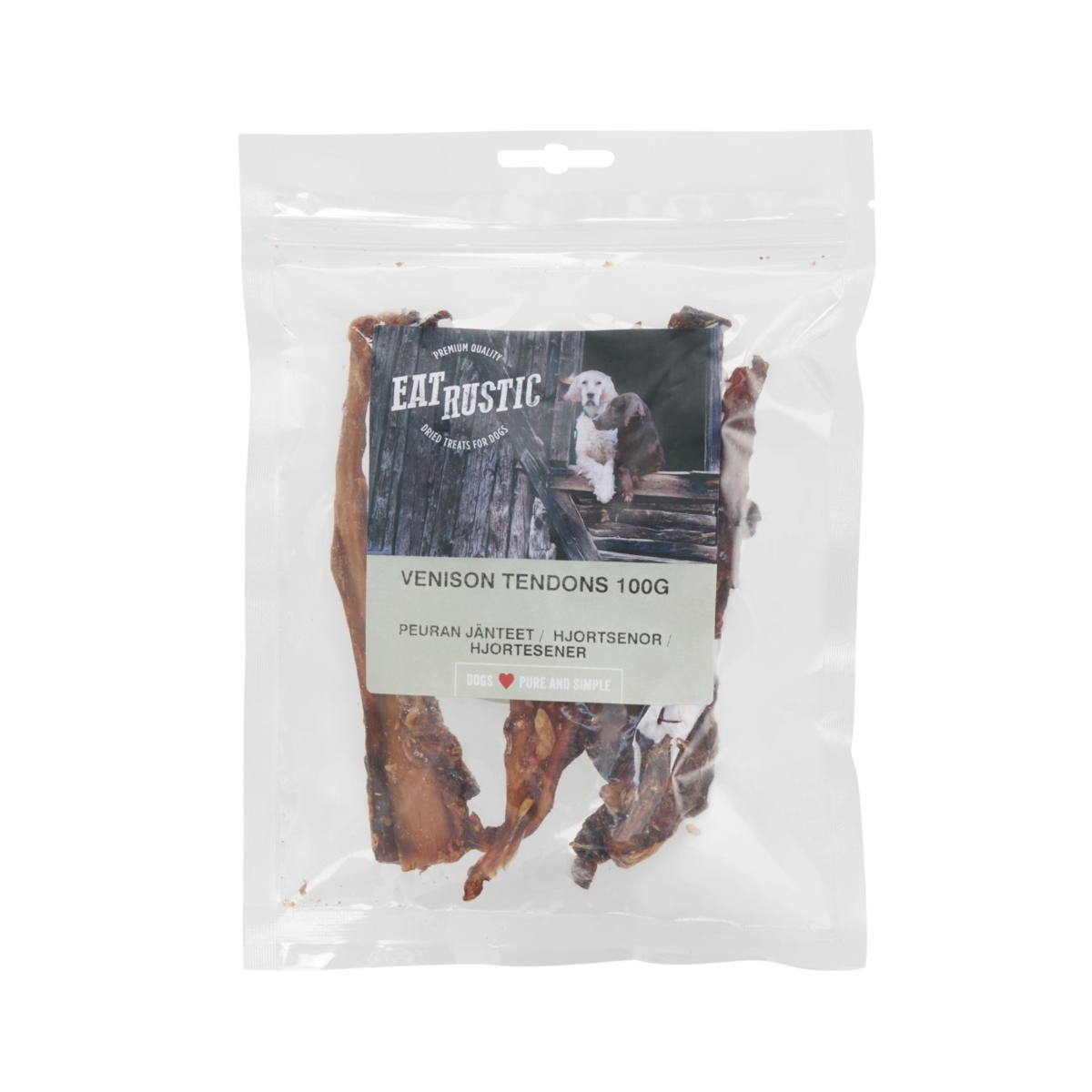 Eat Rustic natūralus kramtomas užkandis šunims – elnio sausgyslės,100g - 