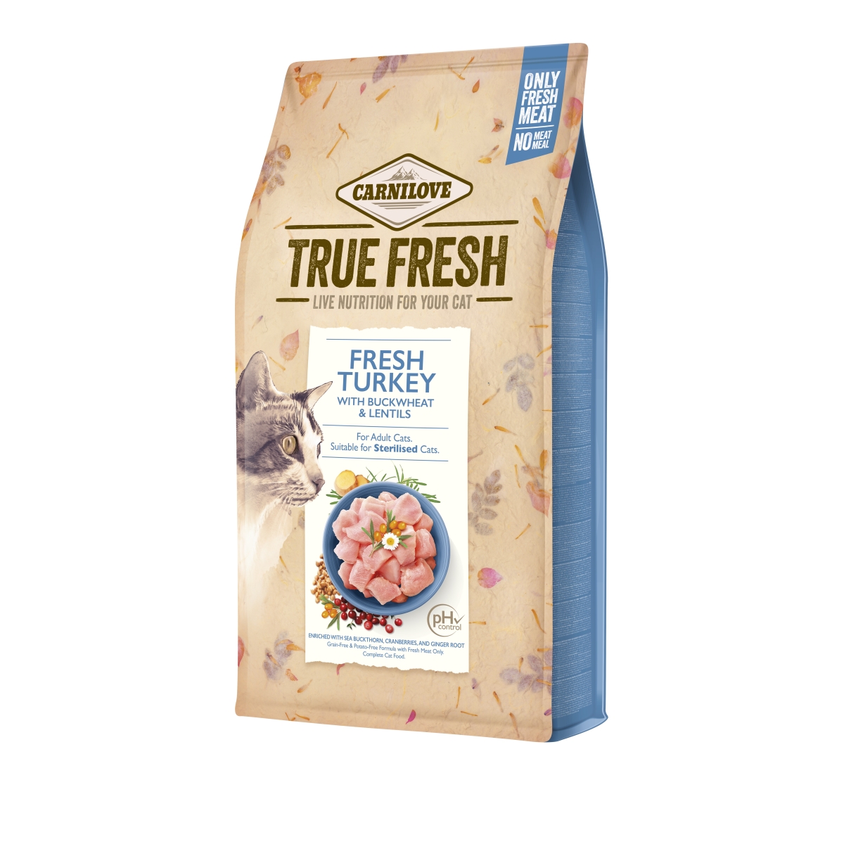 Carnilove True Fresh maistas katėms su kalakutiena, 1,8kg - 